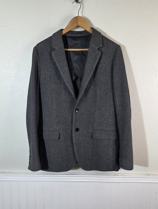 Theory Other - Theory Men’s 38 Gray Herringbone Wool Cashmere Blend Blazer Sport Coat Jacket